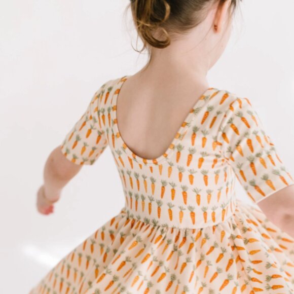 Alice + Ames - The Short Sleeve Ballet Dress in Carrots - Size 5 - Picture 4 of 7